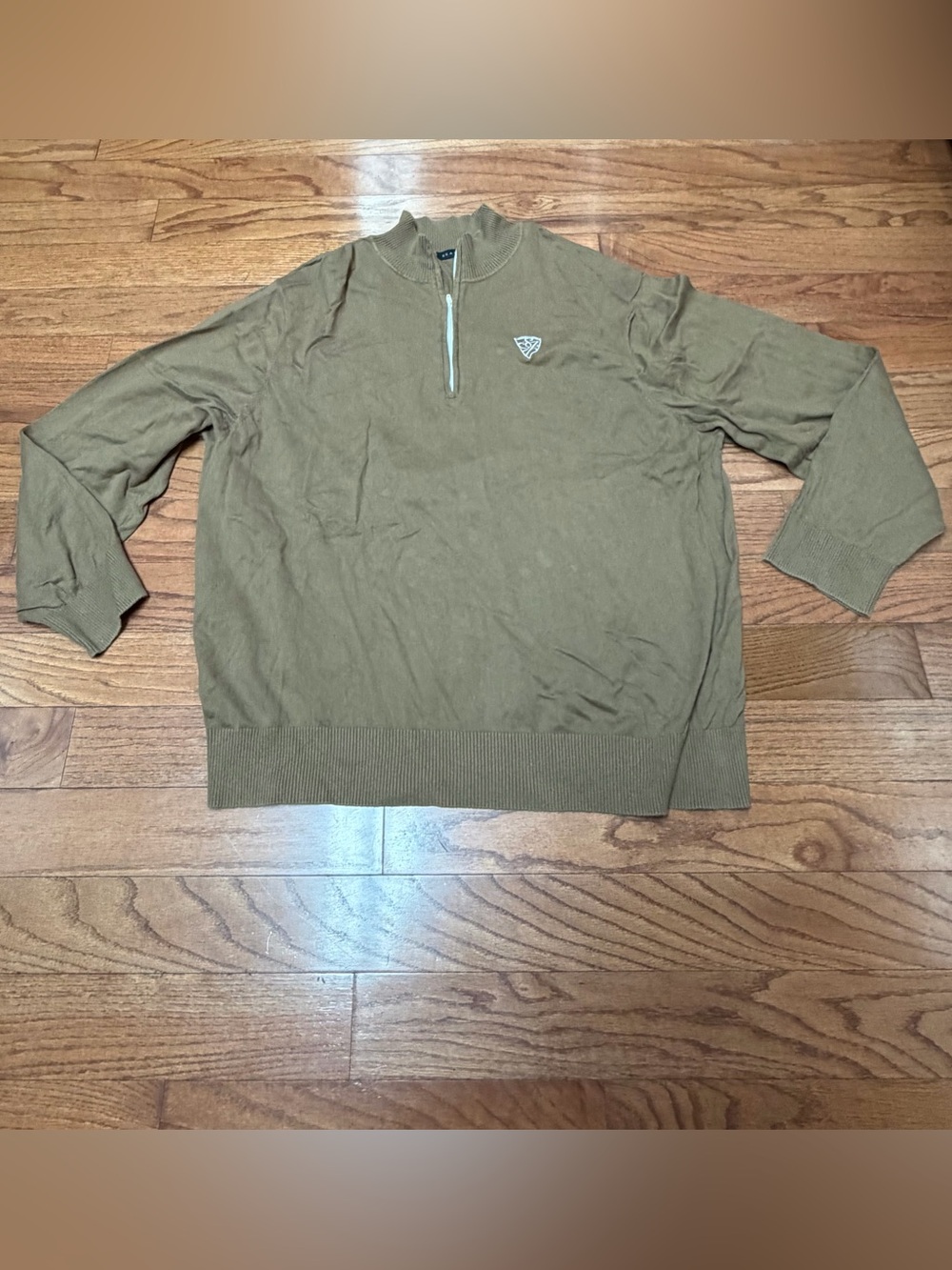 Sean John Men's Quarter-Zip Cotton Sweater Brown Size 4XB